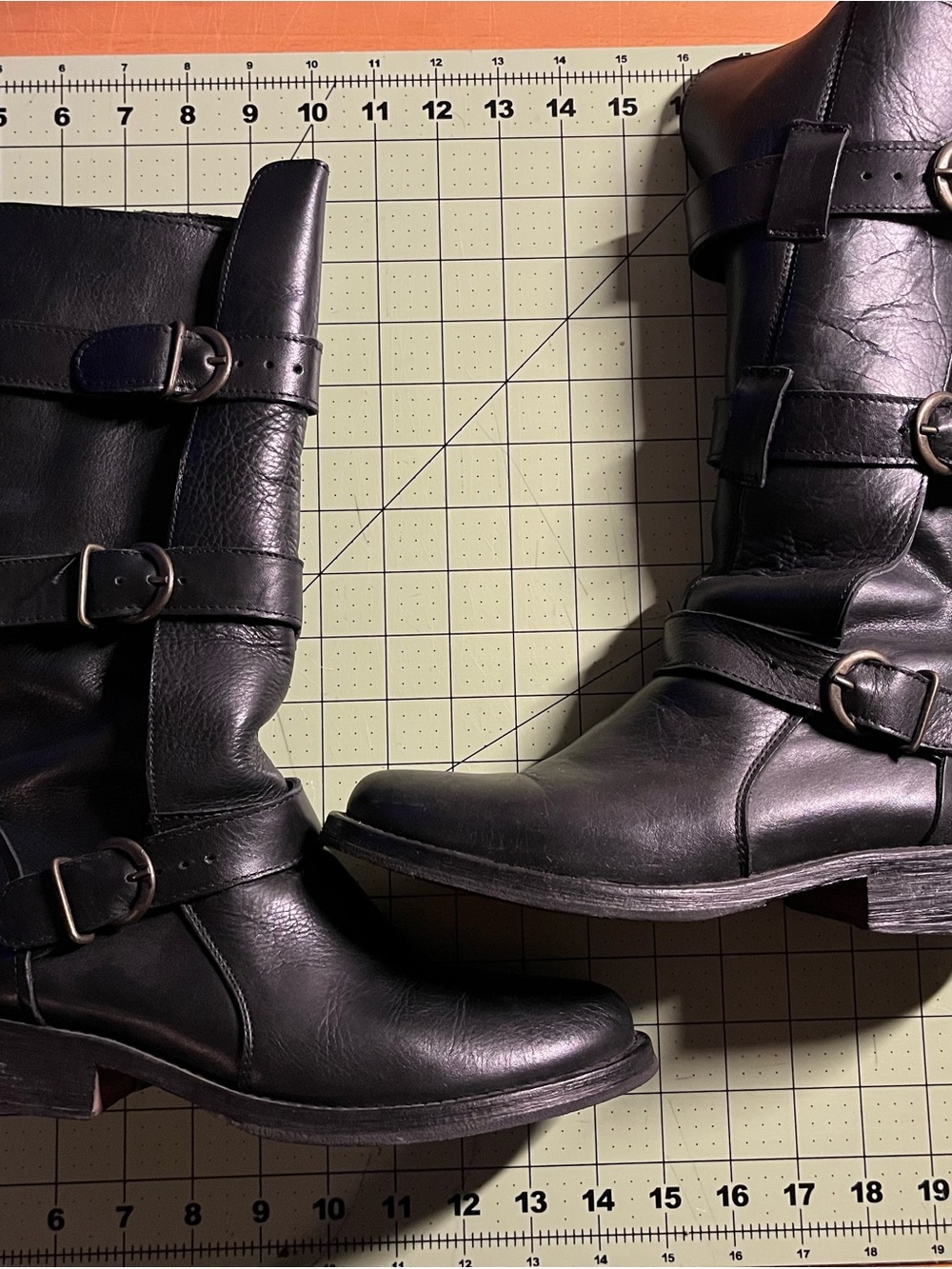 Steve Madden Black “Buck” Mid-Calf Leather Boots